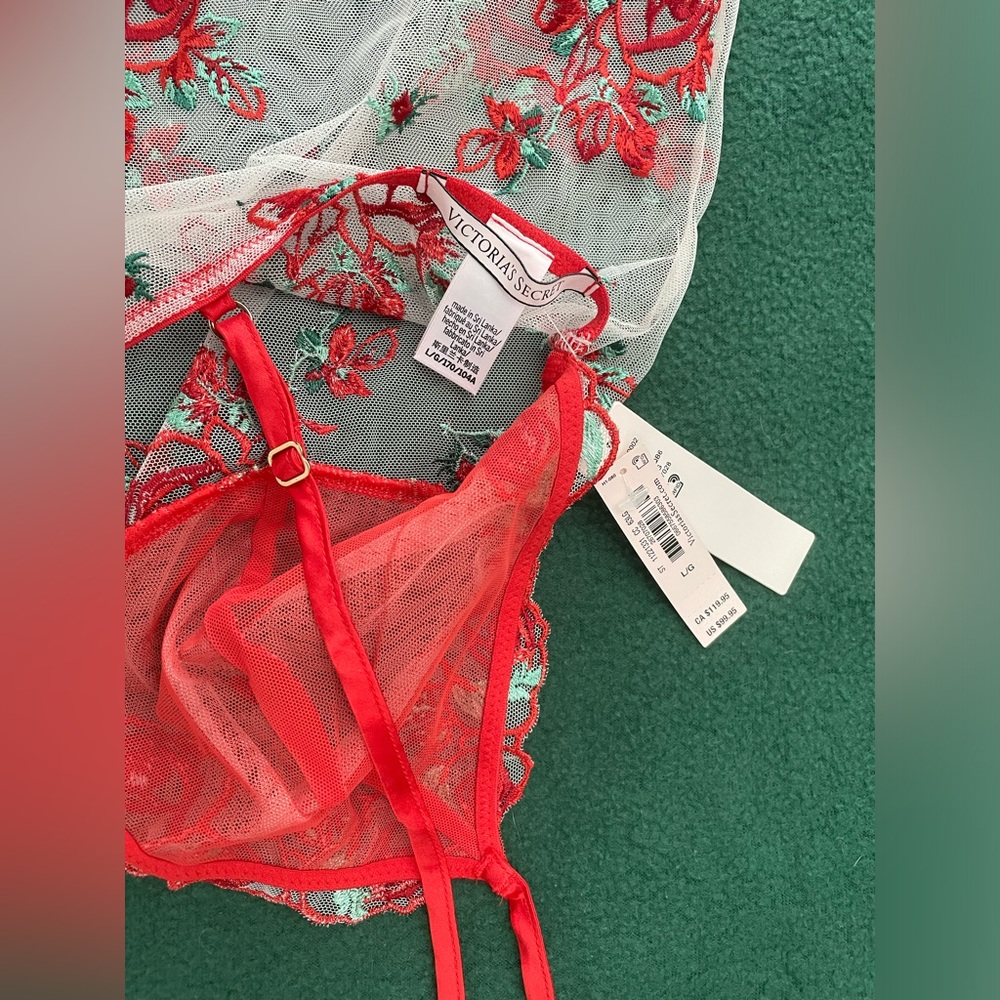 Victoria's Secret Floral Embroidery Sheer Mesh Slip - Picture 15 of 16